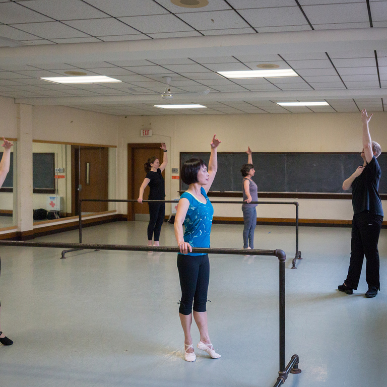 dance instructor with students