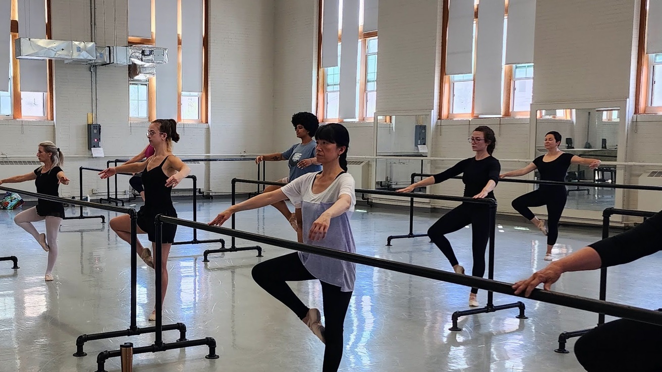 Adult student ballet barre
